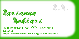 marianna maklari business card